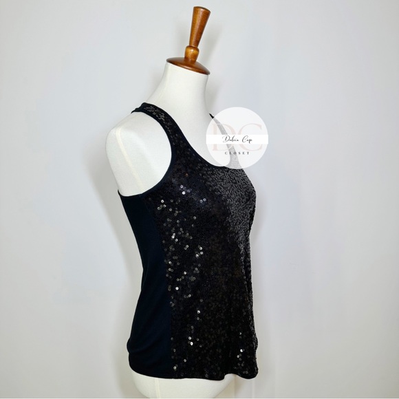 EXPRESS Sequin Tank Top Sleeveless Sparkle Shimmer Size XS - Picture 6 of 9